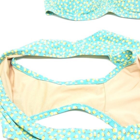 J. Crew Womens Mint Floral Bikini Set Large - Picture 5 of 5
